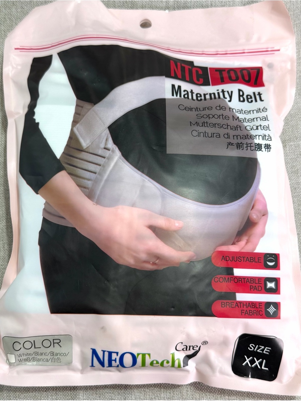 NTC T007 Maternity Belt - White Support Band